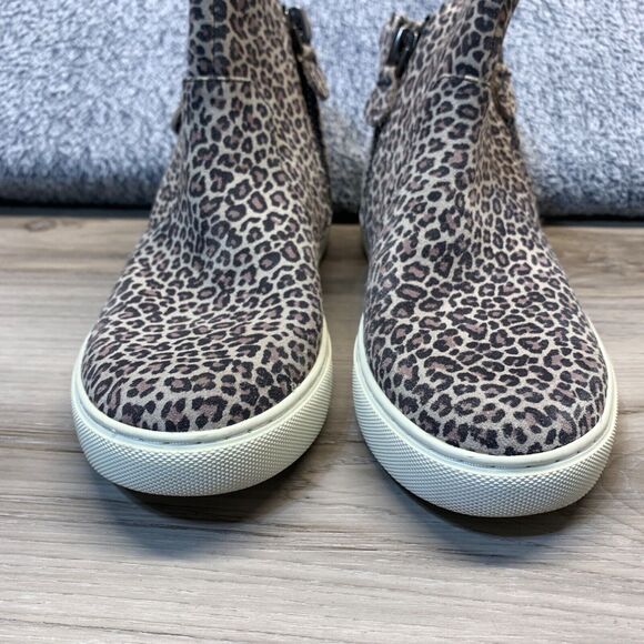 Gentle Soul Womens Cheetah Print Leather Zip Carter Ankle Bootie 5 EU 35 - Picture 5 of 10